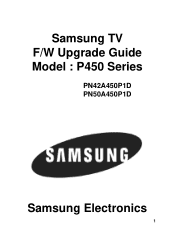 Samsung PN50A450P1D User Manual