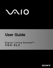 Sony VGX-XL3 User Guide