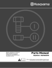 Husqvarna RZ5424 Kohler Parts Manual