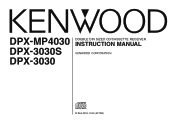 Kenwood DPX-MP4030 User Manual 1