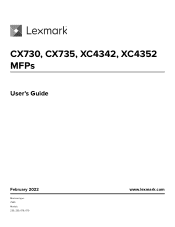 Lexmark XC4342 Users Guide