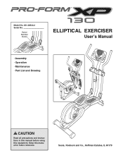 ProForm Xp 130 Elliptical English Manual