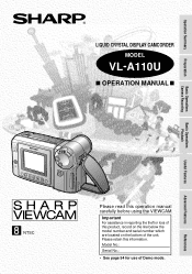 Sharp VL-A110U VLA110U Operation Manual