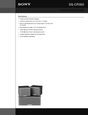 Sony SS-CR350 Marketing Specifications