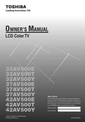 Toshiba 32AV500E Owners Manual