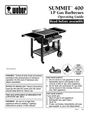Weber Summit 400 LP Operating Guide