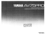 Yamaha AV-75PRO AV-75PRO OWNERS MANUAL