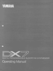 Yamaha DX7 Operating Manual (image)