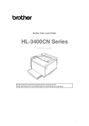 Brother International HL-3400CN Users Manual - English