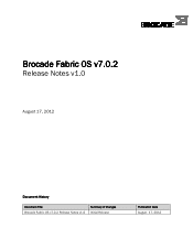 Dell Brocade 5100 Fabric OS v7.0.2 Release Notes v1.0