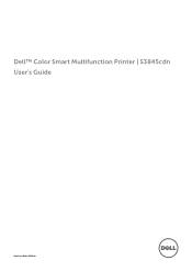 Dell S3845cdn Color Smart Multifunction Printer User Guide