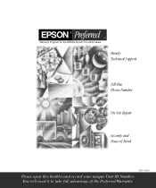Epson Stylus Pro 9000 Warranty Statement