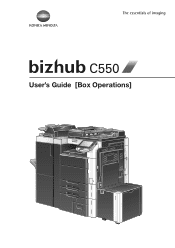 Konica Minolta bizhub C550 bizhub C550 Box Operations User Manual