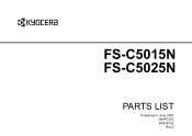 Kyocera C5025N Parts List