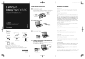 Lenovo Y550 Laptop IdeaPad Y550 Setup Poster V1.0