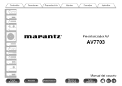 Marantz AV7703 Owner s Manual In Spanish