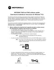 Motorola MOTONAV TN20 Software Update Instructions (TN20 & TN30)