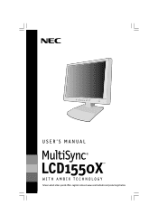 NEC LCD1550X MultiSync LCD1550X User's Manual