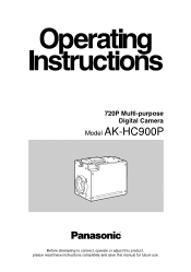 Panasonic AKHC900P AKHC900 User Guide