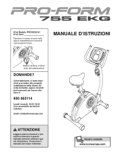 ProForm 455 Ekg Bike Italian Manual