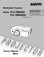 Sanyo PLC-WM4500 Owners Manual