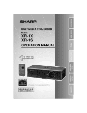 Sharp XR-1S XR-1S , XR-1X Operation Manual