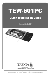 TRENDnet TEW-601PC Quick Installation Guide