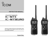 Icom M73 Instruction Manual