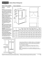 Maytag MFC2062FEZ Dimension Guide