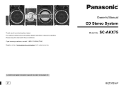 Panasonic SC-AKX75 SC-AKX75 Owner's Manual (English, Spanish)