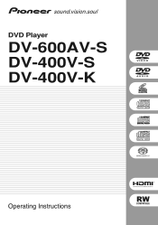 Pioneer DV-600AV-S Operating Instructions