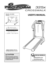 ProForm Crosswalk 325x Treadmill English Manual