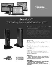 Toshiba PA3542U-2PRP dynadock DVI Dynadock (DVI) PA3542U-2PRP Detailed Specs