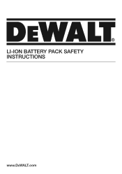 Dewalt DW085LG Instruction Manual - Battery