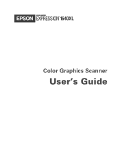 Epson Expression 1640XL - Graphic Arts User Manual