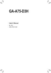 Gigabyte GA-A75-D3H User Manual