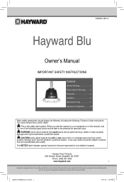 Hayward Hayward Blu Hayward Blu Owner's Manual