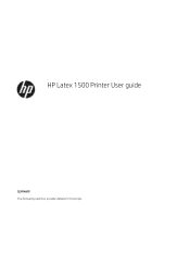 HP Latex 1500 User guide