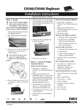 Oki C9300n C9300/C9500 Duplexer Installation Instructions