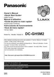 Panasonic DC-GH5M2 Quick Start Guide CA