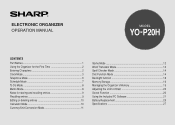 Sharp YOP20H Operation Manual