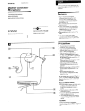 Sony ECM-Z60 Operation Guide