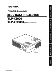 Toshiba X3000AU Owners Manual