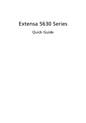 Acer Extensa 5630ZG Quick Start Guide