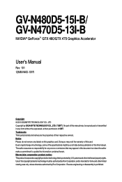 Gigabyte GV-N470D5-13I-B Manual