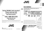 JVC KD-HDR44 Instructions