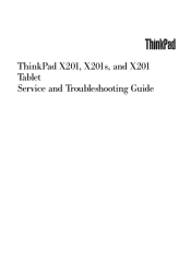 Lenovo ThinkPad X201 (English) Service and Troubleshooting Guide