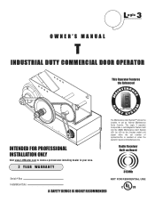 LiftMaster T T-LOGIC 3 Manual
