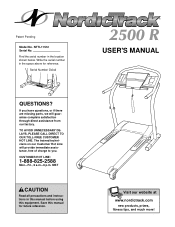 NordicTrack 2500 Ark Treadmill English Manual