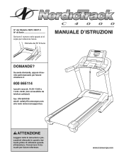 NordicTrack C4000 Treadmill Italian Manual